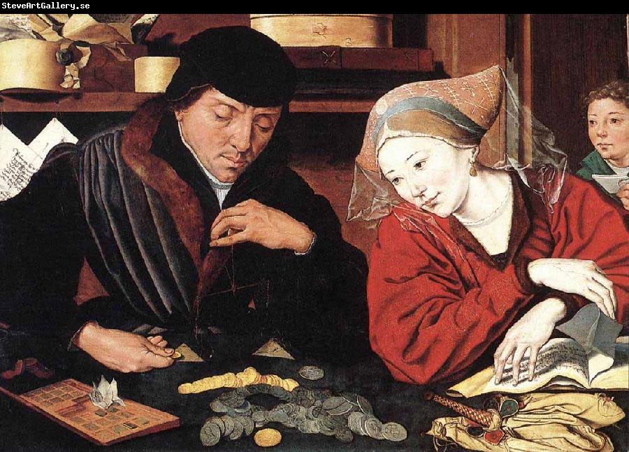 Marinus van Reymerswaele The money changer and his wife